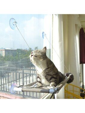 Cat Window Perch Hanging Seat Hammock Bed Strong Suction Cups Holds 40lbs